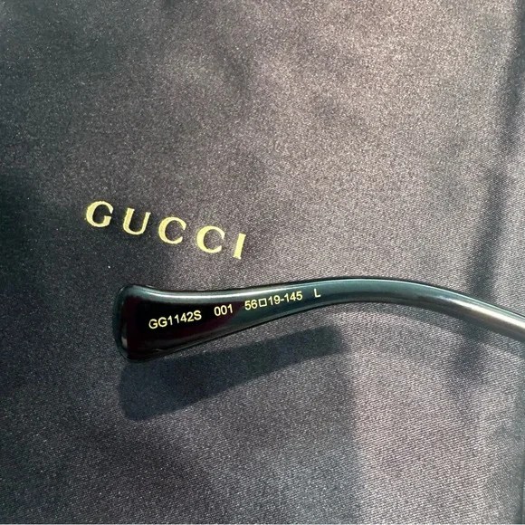 Gucci GG1142S Gold and Black Round Sunglasses women GG - Picture 12 of 16